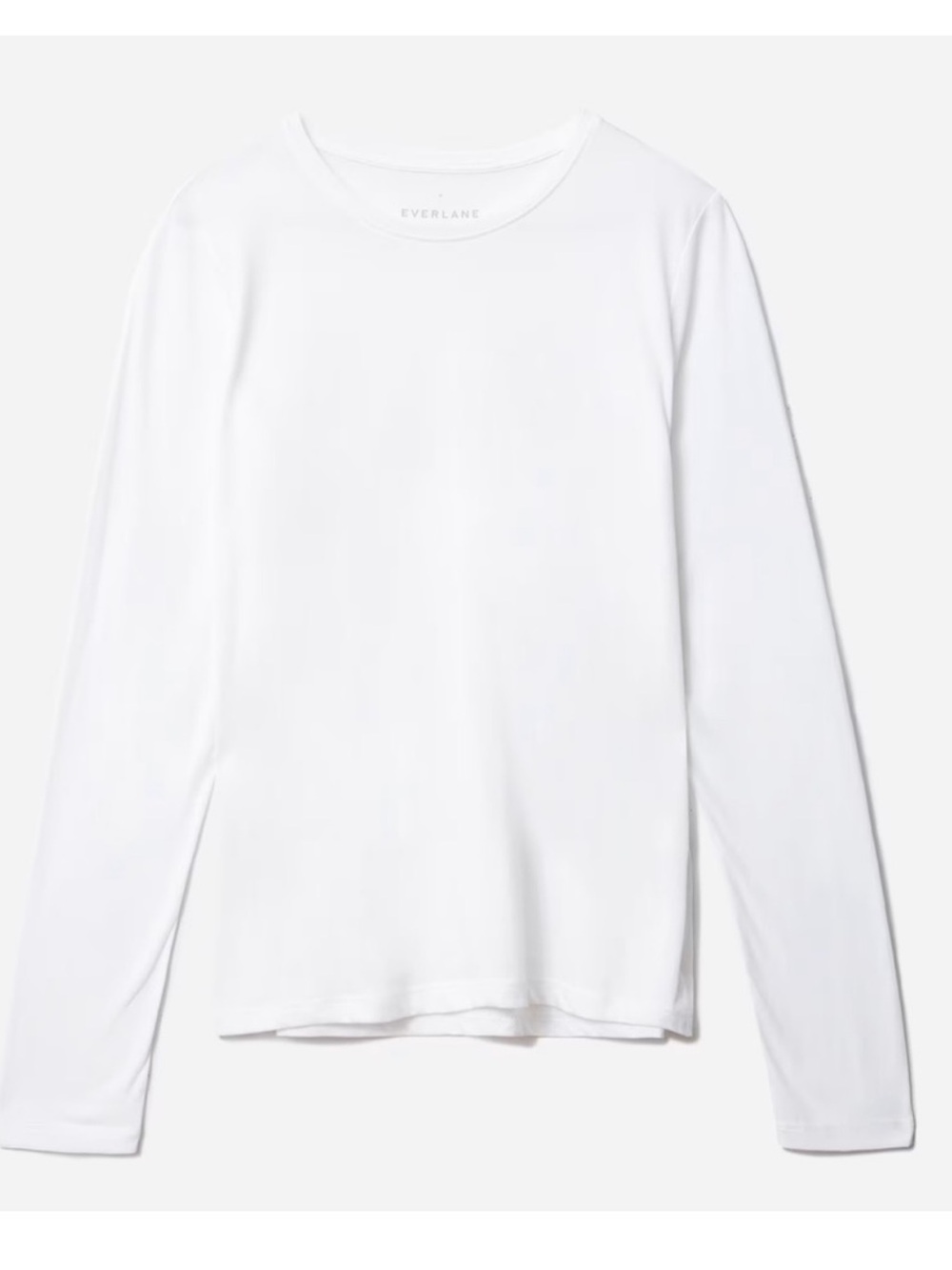 NWT Everlane Organic Cotton Essential Long Sleeve T-Shirt White Slim Fit XL